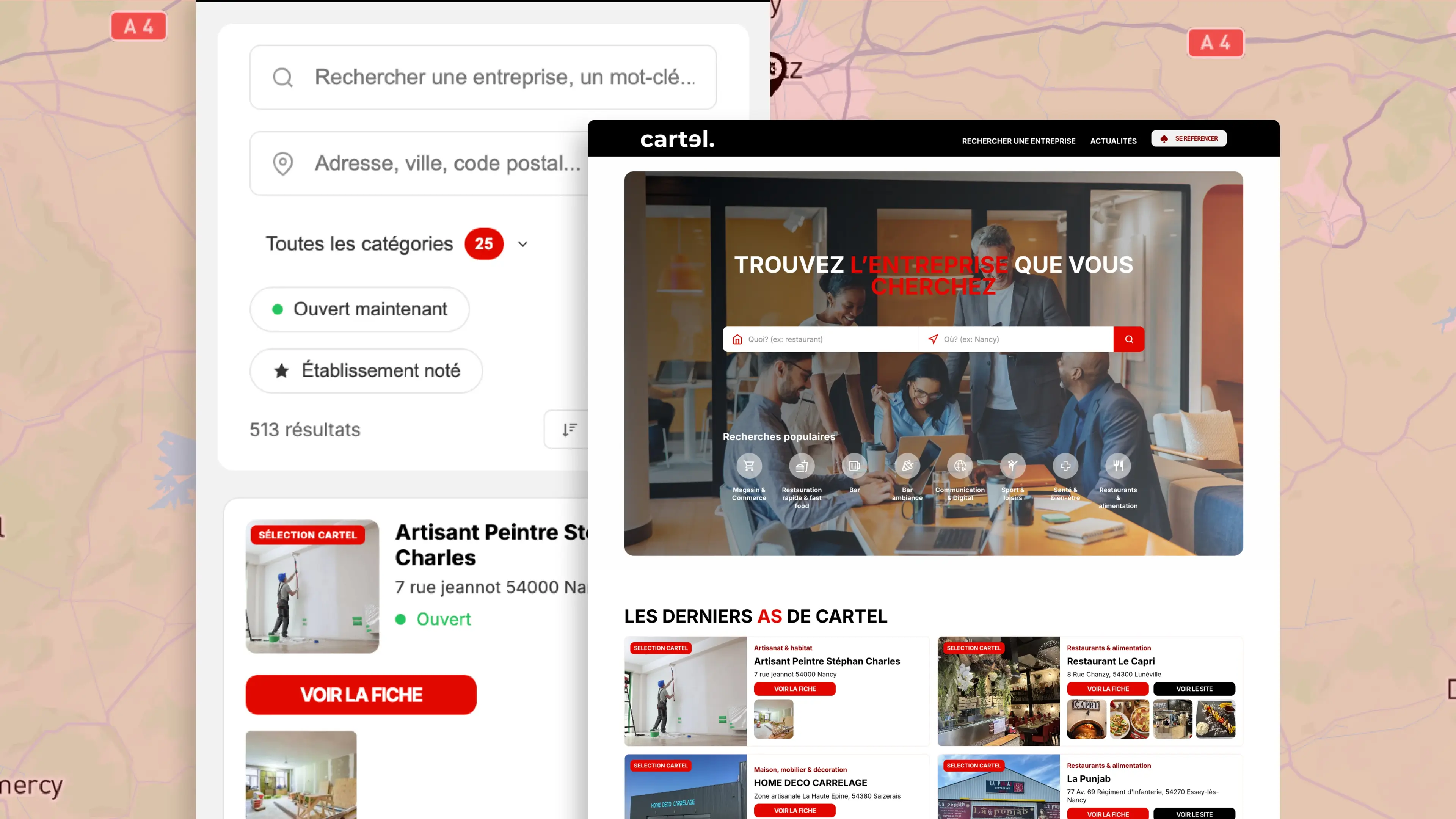 Aperçu d'un site sur mesure réalisé par the comm.